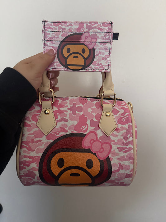 Pink Baby Milo Purse and Cardholder Set